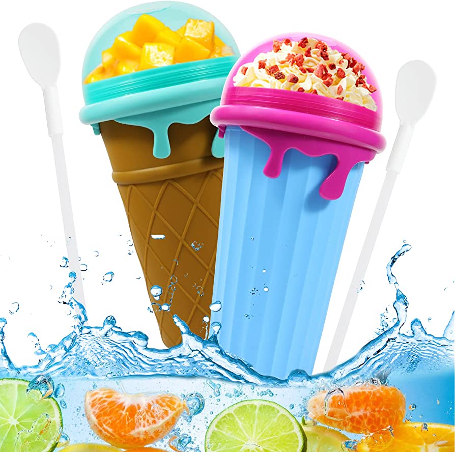 Vaso para granizados de gran capacidad de 500 ml, botella de agua de jugo casero para exprimir en verano, taza de arena para batidos congelados rápidamente, taza mágica de granizados de helado de enfriamiento rápido, aparatos de cocina